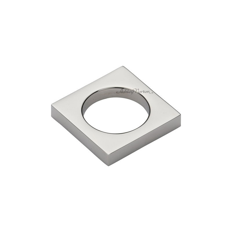 Mystic Square Knob, Polished Nickel