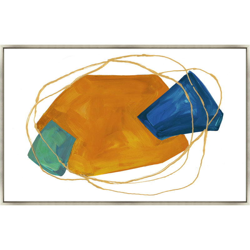 Inviter II par Ann Duffy, H 37,5 po x l 58,5 po x P 1,5 po, Image gel brossé, Orange