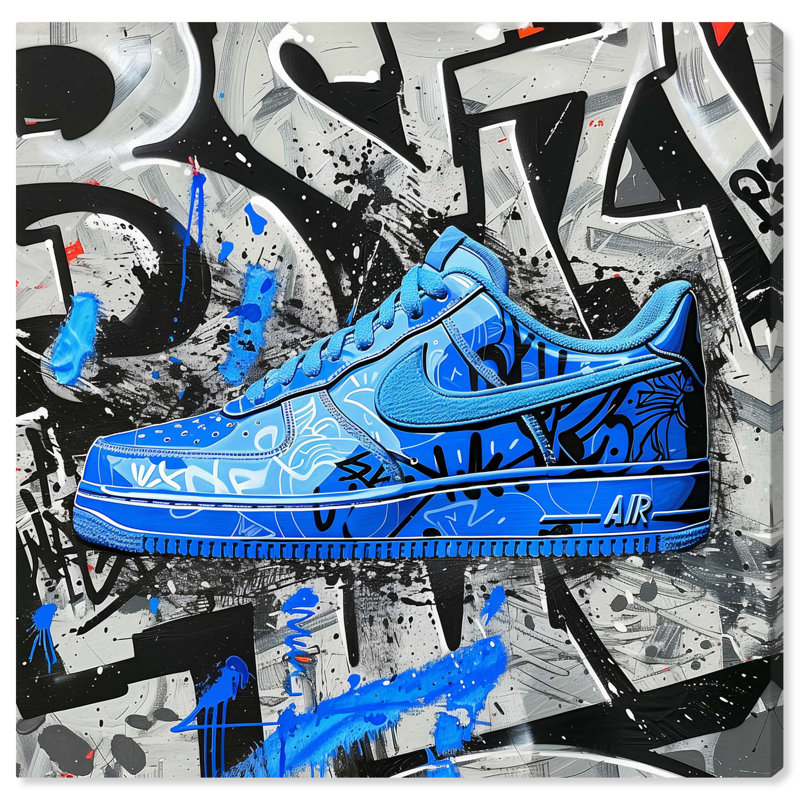Graffiti sur toile, impressions d'art urbain sur toile par Notoriart, H 12 po x l 12 po, Toile tendue