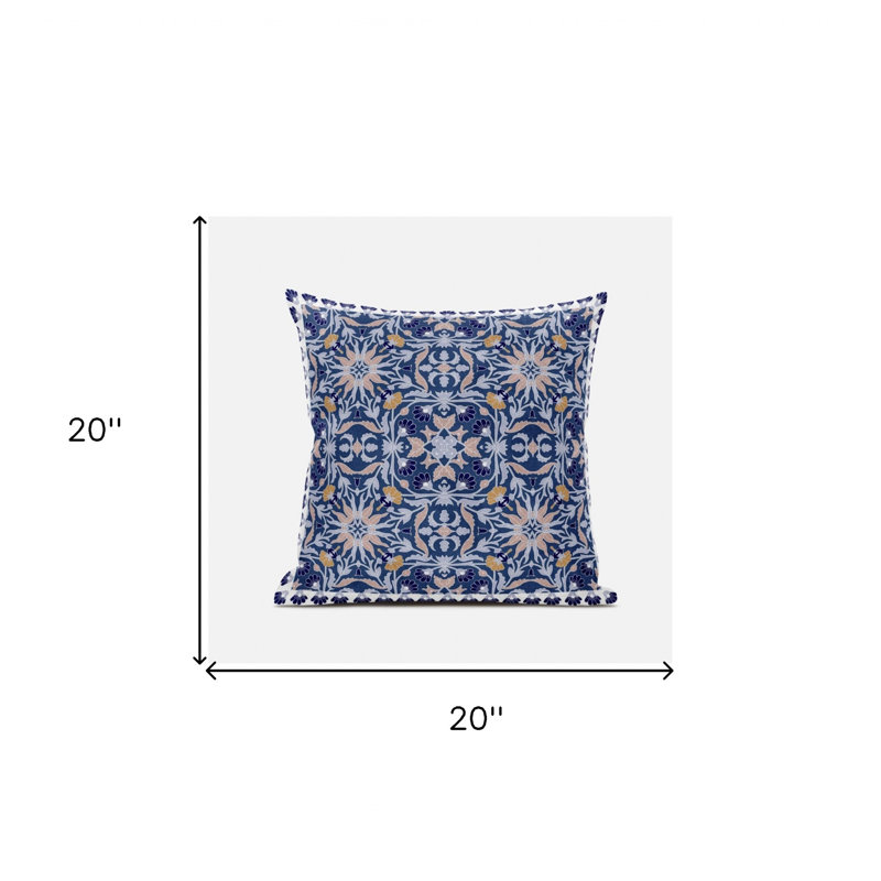 Paisley Blown Seam Suede Throw Pillow