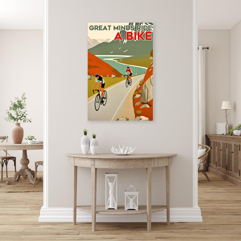Great Minds Ride A Bike On Canvas, impression, H 14 po x l 11 po x P 1,25 po