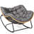 Weixel Oversized PE Wicker Outdoor Rocker Chair With Cushion-469035710