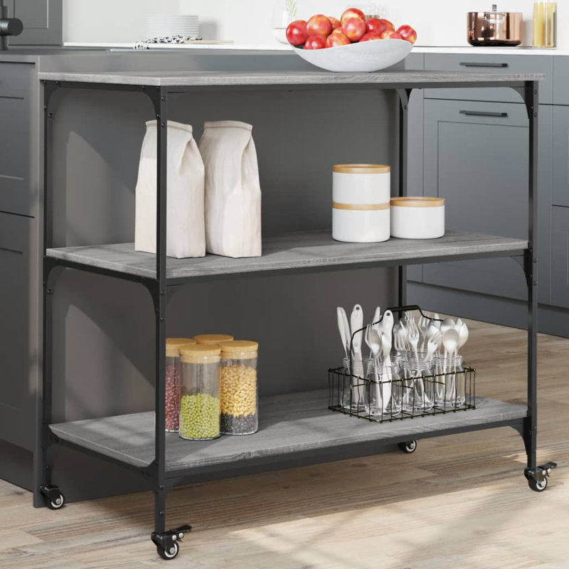 Kitchen Serving Cart, Grey Sonoma