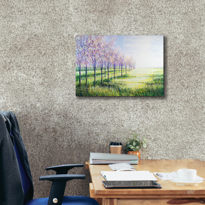 «Orchard Trees In Blossom» par Marc Todd, art mural sur toile, H 18 po x l 26 po x P 0,75 po