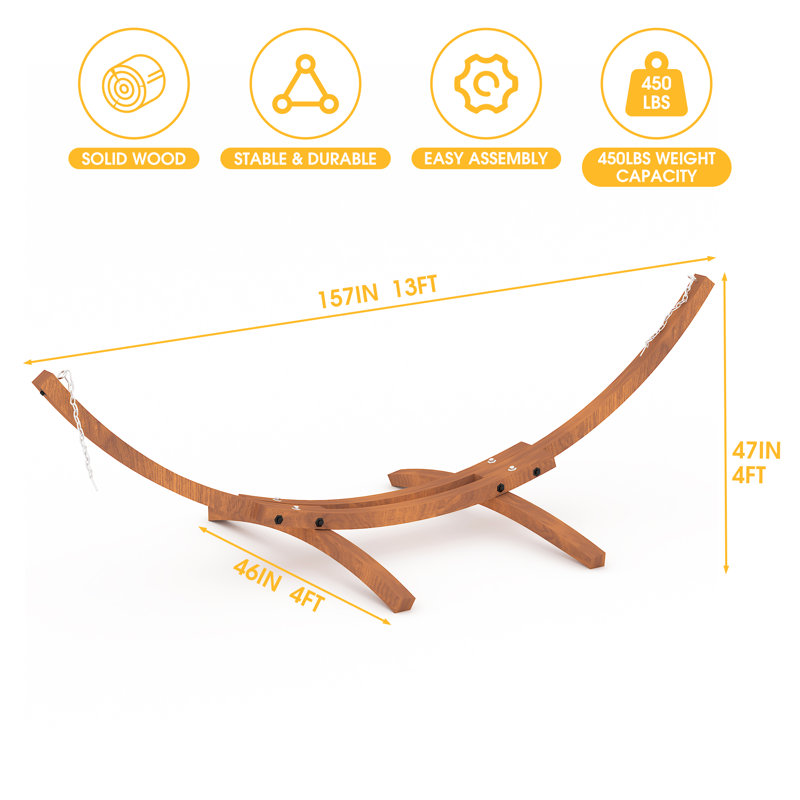 Support de hamac standard Sadina, Brun, H 47 po x l 157 po x P 46 po