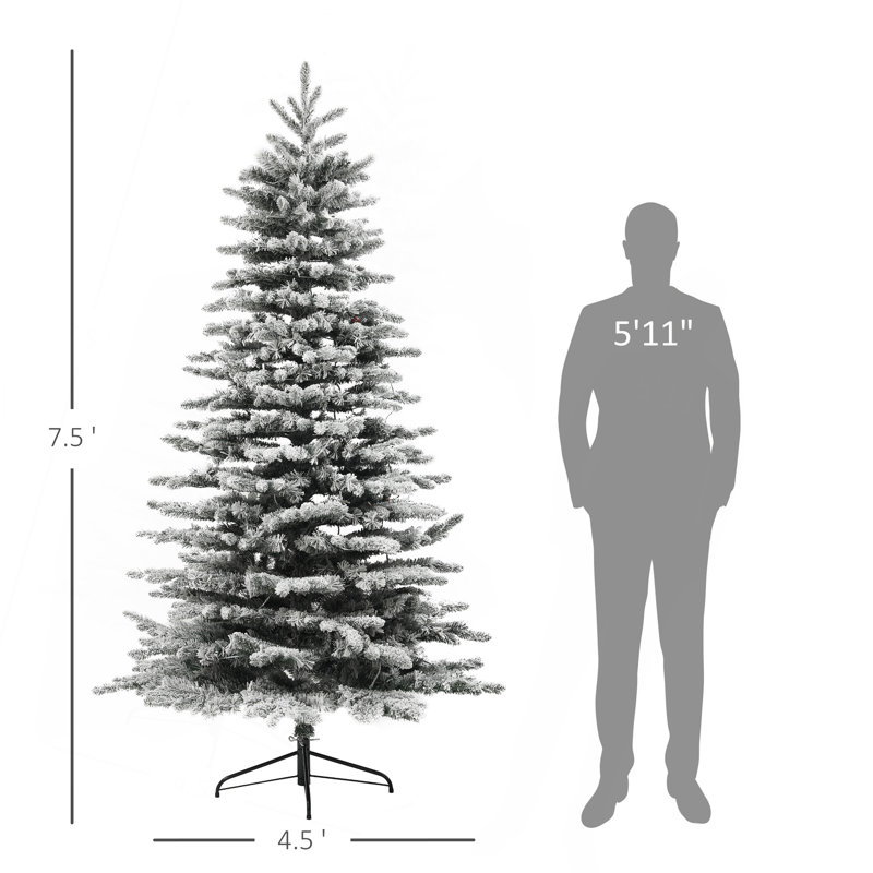 Arbre de Noël artificiel pin 7,5 pi, 7.4'