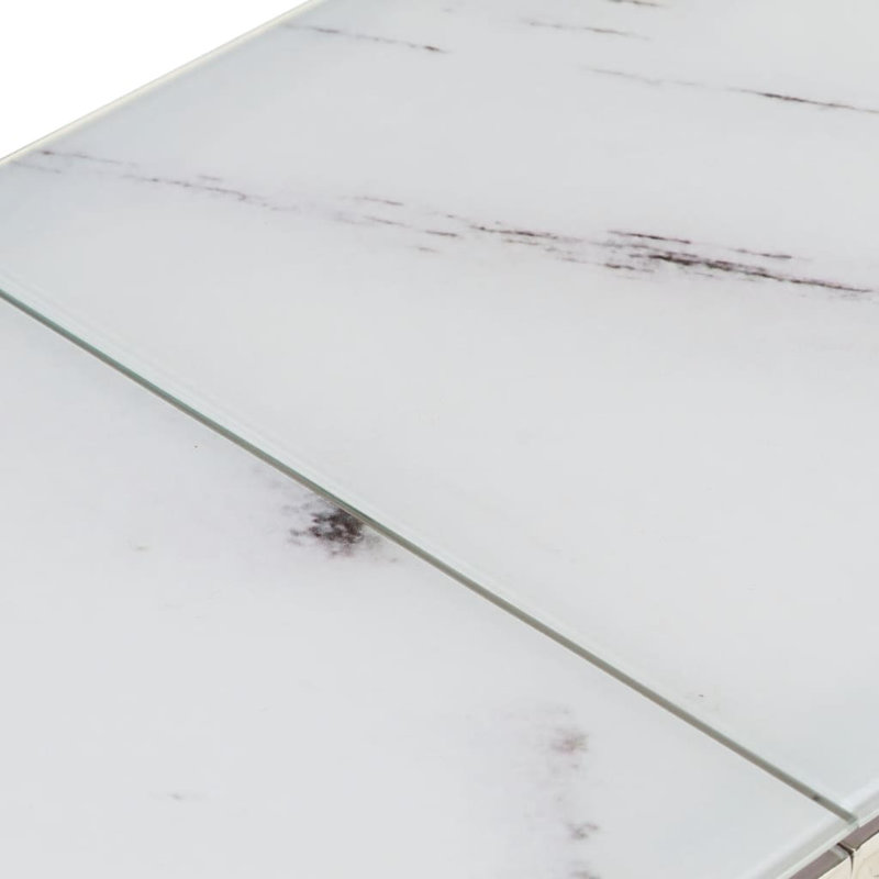Console Lorreta, H 27,6 po x l 43,3 po x P 11,8 po, Argent argent