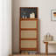 Armoire à chaussures en rotin pour entrée
