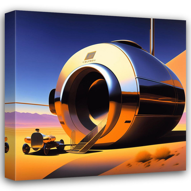 "Time Machine Timecasket" par Stephen Chambers, impression sur toile tendue, L 26 po x H 26 po