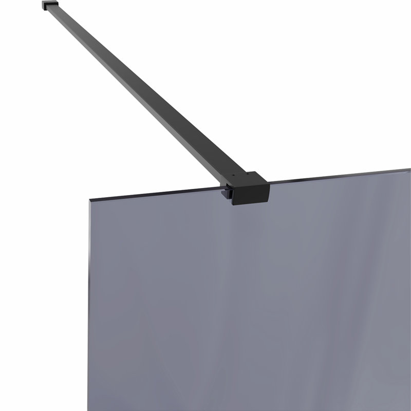Wet Room Walk in Shower Enclosure 8mm Smoked Easy Clean Glass Screen Panel 900 x 1950mm
