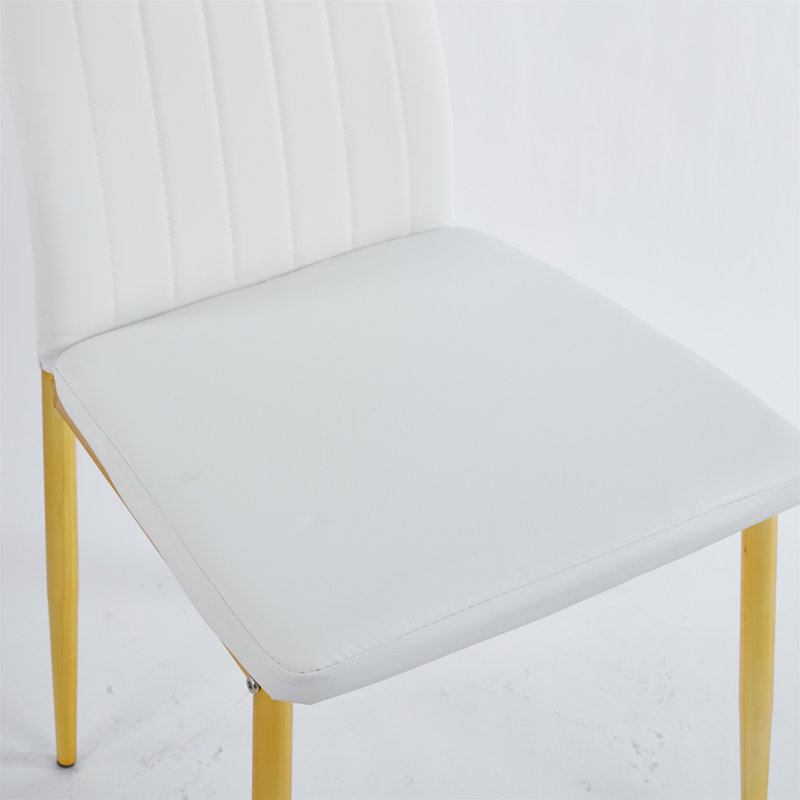 Chair  Set Of 4 Only Chairs, Not Including Tables, Gold, White