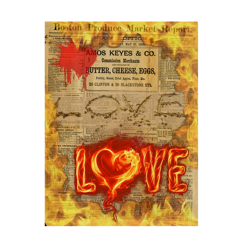 Art sur toile Marcus Jules Love Eggs & Cheese, H 35 po x l 47 po