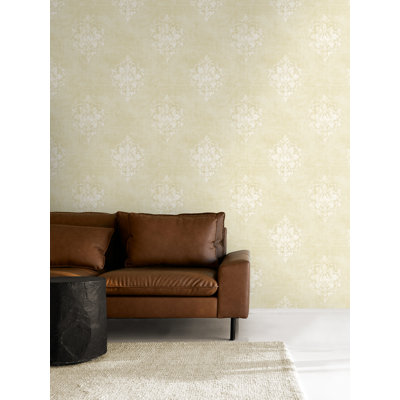  Papier peint à motif damassé brun clair et crème Designs