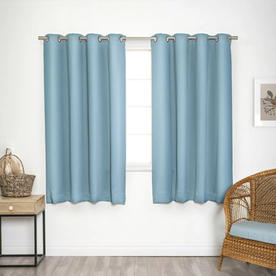 Adina Sevan Solid Thermal Grommet Curtain Panels