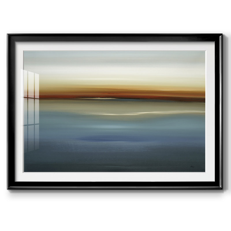 «Beside the Blue II», impression encadrée avec verre biseauté mat, Noir, H 30 po x l 44 po x P 1,5 po