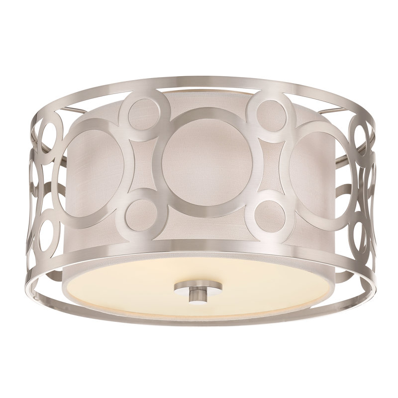 Plafonnier encastré cylindrique à abat-jour 2 lumières 17,75 po Dzerun