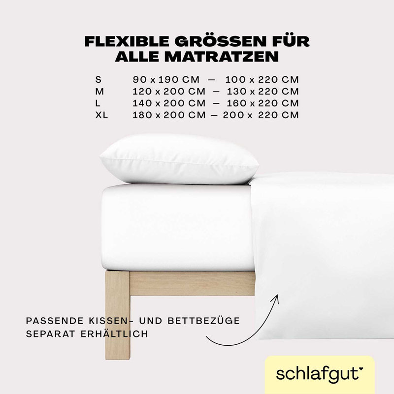 Jersey Elastane Fitted Sheet EASY, 100% Cotton, Full-White, M 120 x 220cm - 130 x 220cm