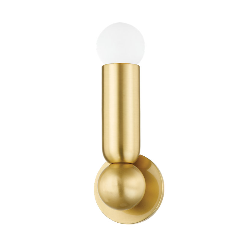 Applique murale 1 lumière Lolly, Laiton vieilli