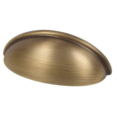 Edgewood Collection Cup Pull 3 Inch & 3-3/4 Inch (96mm) Center To Center Antique Brass Finish Keeler Brass Finish: Satin Nickel