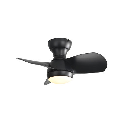 Ventilateur de plafond de chambre à coucher de 23 pouces avec moteur à courant continu à télécommande 3 pales à intensité variable de 3 couleurs avec lumière DEL de 18 W