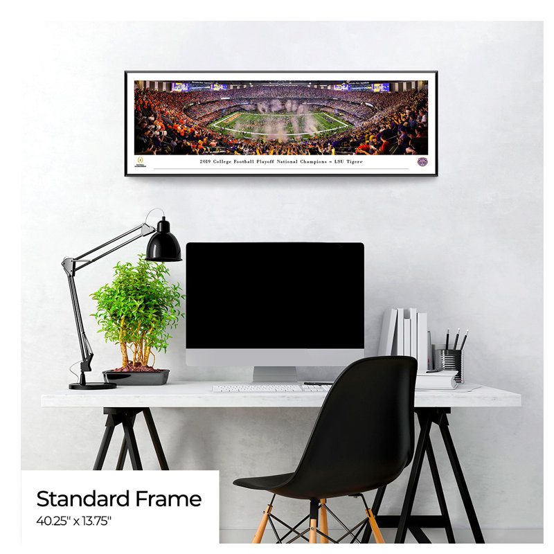 NCAA Villanova Basketball Panoramic Print, Black Floater Framed, 13.75" H x 40.25" W x 0.88" D