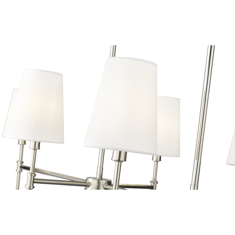Heise 48" Wide 6-Light Chandelier -, Polished Nickel