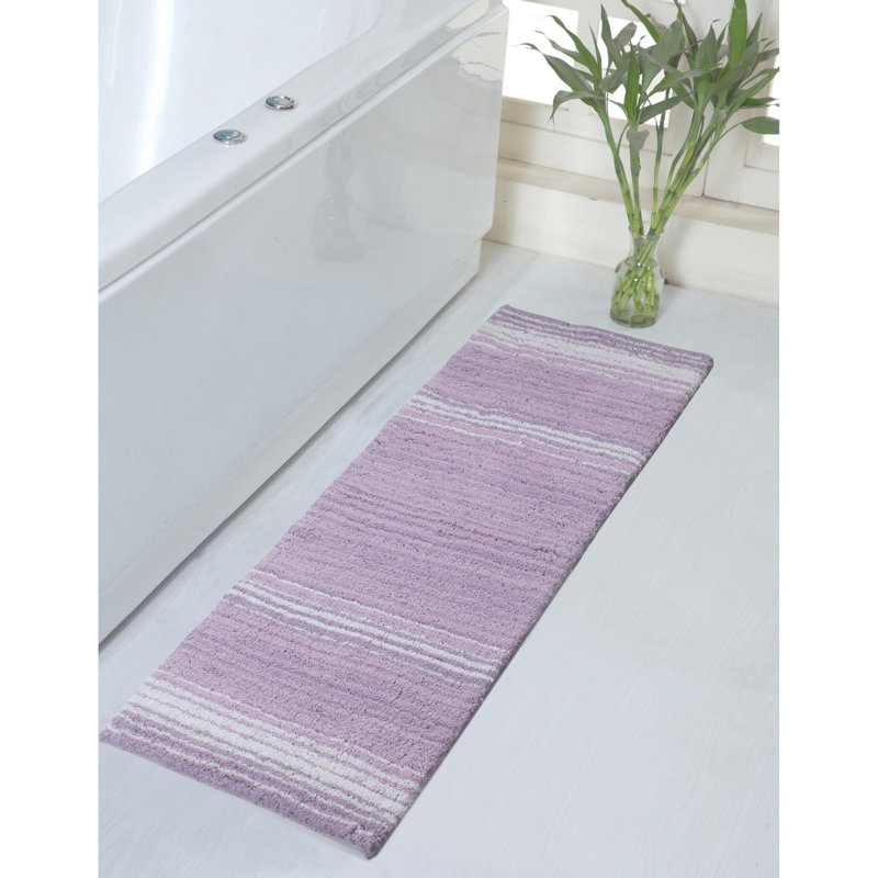Griffie Plush 100 % Cotton Bath Rug, Single - 21" L x 54" W, Purple
