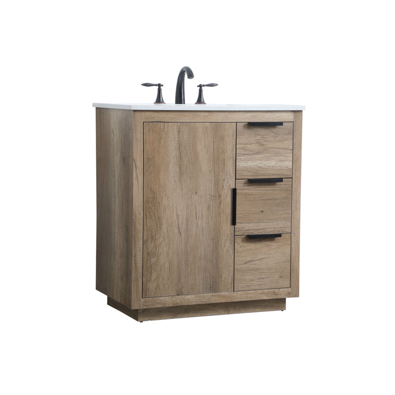Ensemble de meuble-lavabo simple 30 po Broadlands, Chêne naturel