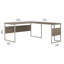 Ensemble de bureau d'ordinateur en forme de L en hickory moderne réversible Gaythorne-1210039801