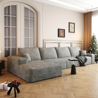 135" Cloud Sectional Couch with L-Shape Chaise,Modern Modular Sofa with Deep Seat, Upholstered Couches for Living Room Bedroom,No Assembly Required, ( by Brayden Studio