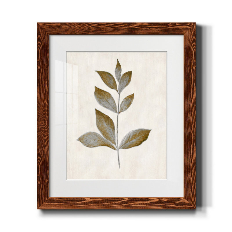 Bronze Leaf I - cadre photo, reproduction d'art sur papier, H 20 po x l 17 po x P 1,5 po, Érable