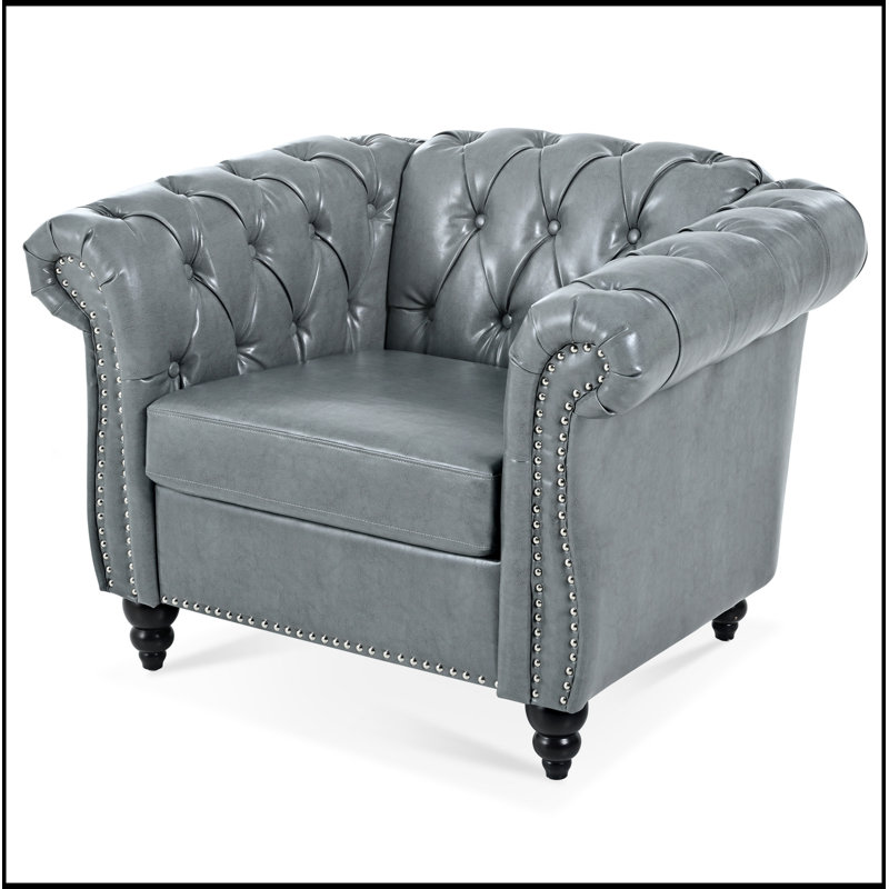 1 Seater Sofa For Living Room, Gray