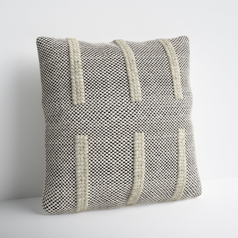 Sefarina Wool Blend Throw Square Pillow, 20" H x 20" W, Polyester/Polyfill