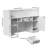 Corwynn 63'' W Rectangular Wood Reception Desk With Drawers And Cabinet, with LED Lights