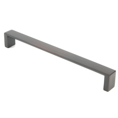 Poignée de meuble centrale carrée 8" moderne