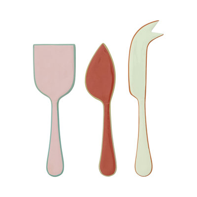 Enameled Stainless Steel Cheese Knives