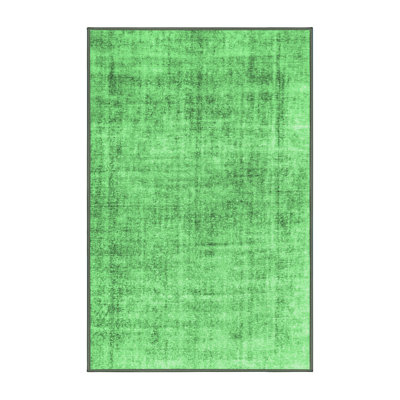 Tapis abstrait vert émeraude lavable à la machine 827
