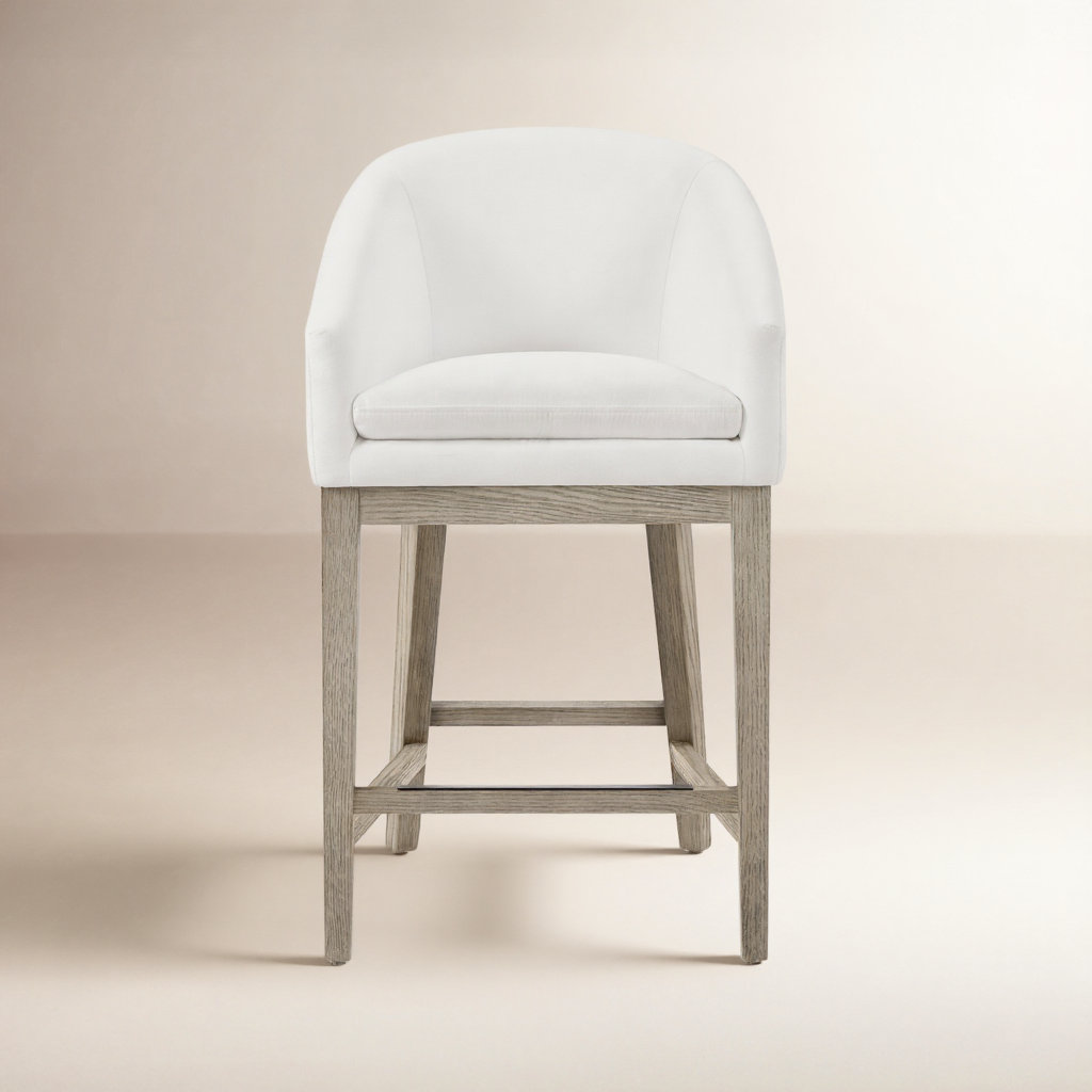 Bethea 26" Bar Stool, Prestige Pearl Tweed