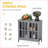 Sideboard Buffet, Gray Multipurpose Storage Cabinet with 2 Acrylic Doors | MDF Construction, 31.5" L x 14.25" W x 31.5" H