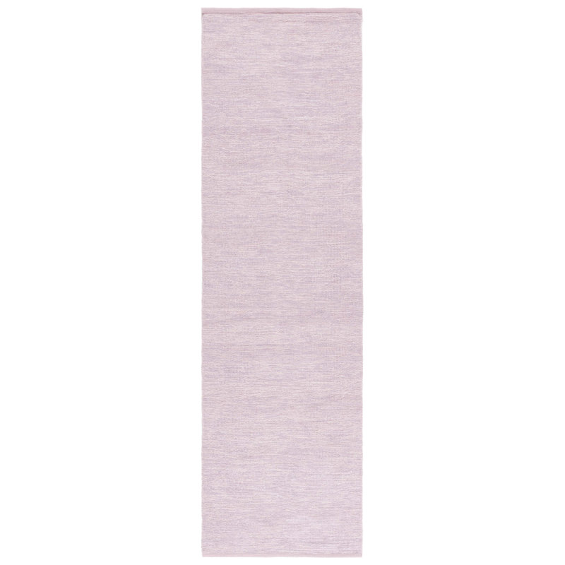 Tapis rose en coton recyclé touffeté à la main Truckee, Tapis de couloir 2 pi 3 po x 8 pi