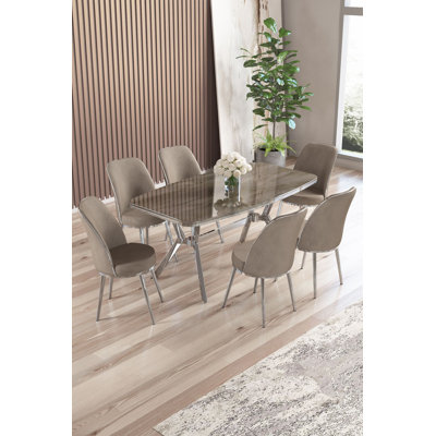 Dining Table & Chairs Set (7 Pieces)