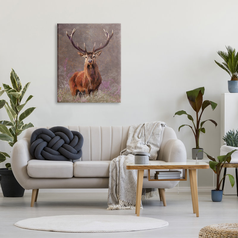 «Elk Portrait Forest Grove» par Pip Wilson - impression sur toile tendue, H 40 po x l 30 po x P 1,5 po