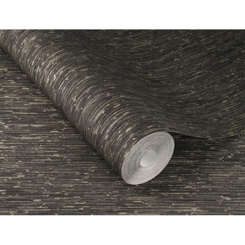 Papier peint texturé en tissu, Noir