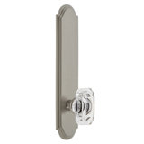 Grandeur Arc Tall Plate Single Dummy with Baguette Clear Crystal Door Knob