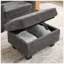 Canapé inclinable simple avec dossier réglable, charge USB, support pour téléphone, rangement pour accoudoirs et repose-pieds assorti-130790678