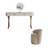 59.06"Luxury Cream-Style Solid Wood Vanity Set