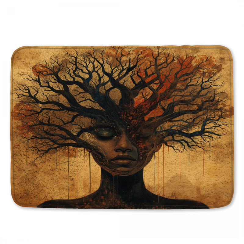 Tapis de bain Tree Tree Illustration, L 24 po x L 17 po