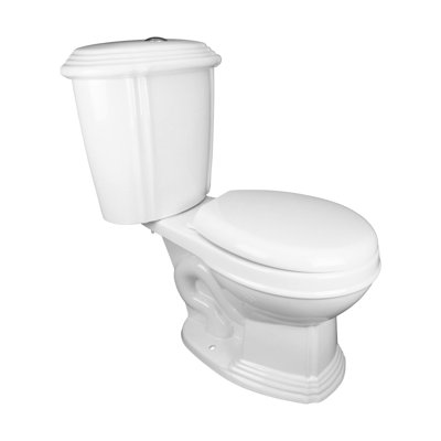 Toilette ronde deux pièces à double chasse Sheffield (siège à fermeture lente inclus)