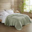 Couverture fraîche et durable en coton de bambou, tissage à losanges, confort à la maison