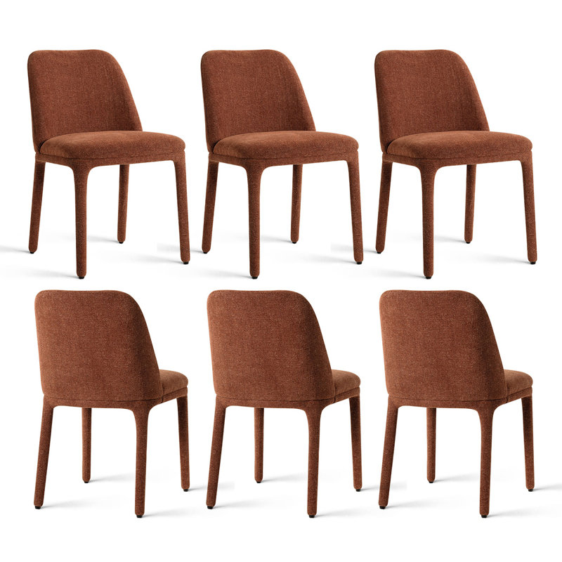 Ensemble de chaises de salle à manger rembourrées de 19,5 po de hauteur (ensemble de 6), Terra